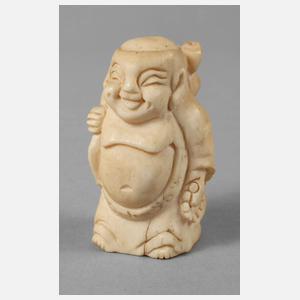 Beinschnitzerei Hotei