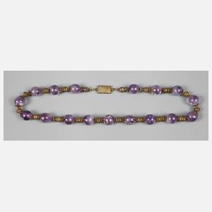 Kette China mit Amethystkugeln