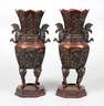 Paar Bronzevasen China