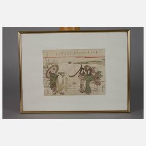 Katsukawa Shunsen, Farbholzschnitt