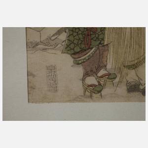 Katsukawa Shunsen, Farbholzschnitt