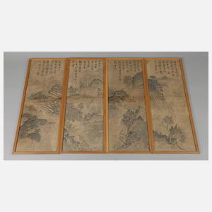 Zwölf Tuschmalereien