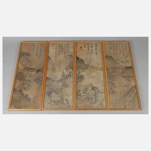 Zwölf Tuschmalereien