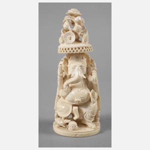 Elfenbeinschnitzerei Ganesha