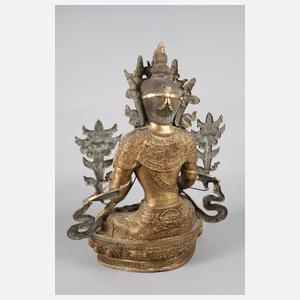 Bronzeplastik weiße Tara