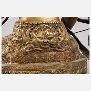 Bronzeplastik weiße Tara