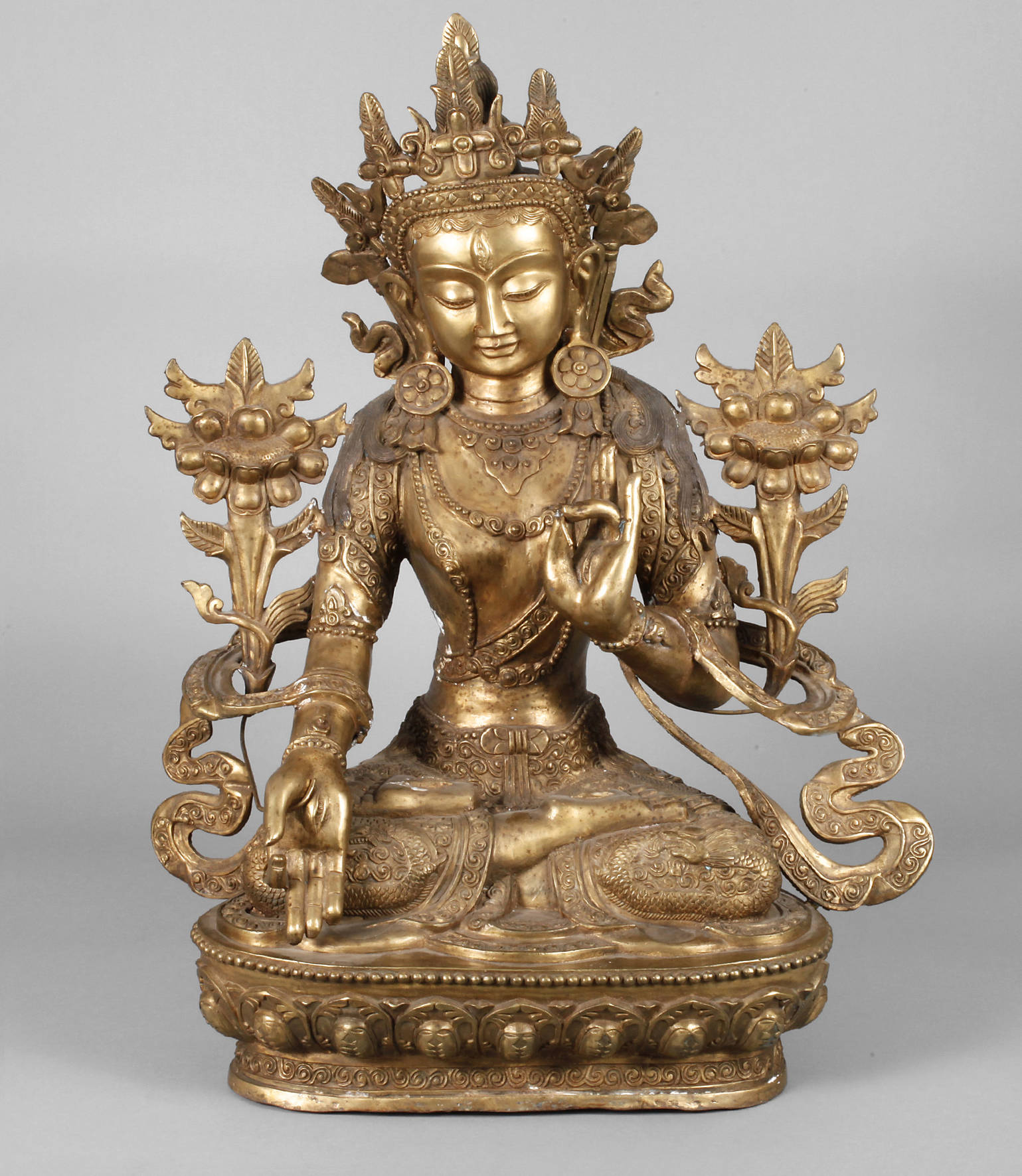 Bronzeplastik weiße Tara