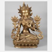 Bronzeplastik weiße Tara111