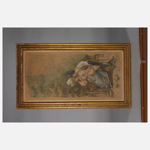 Gobelin-Malerei als Stellschirm