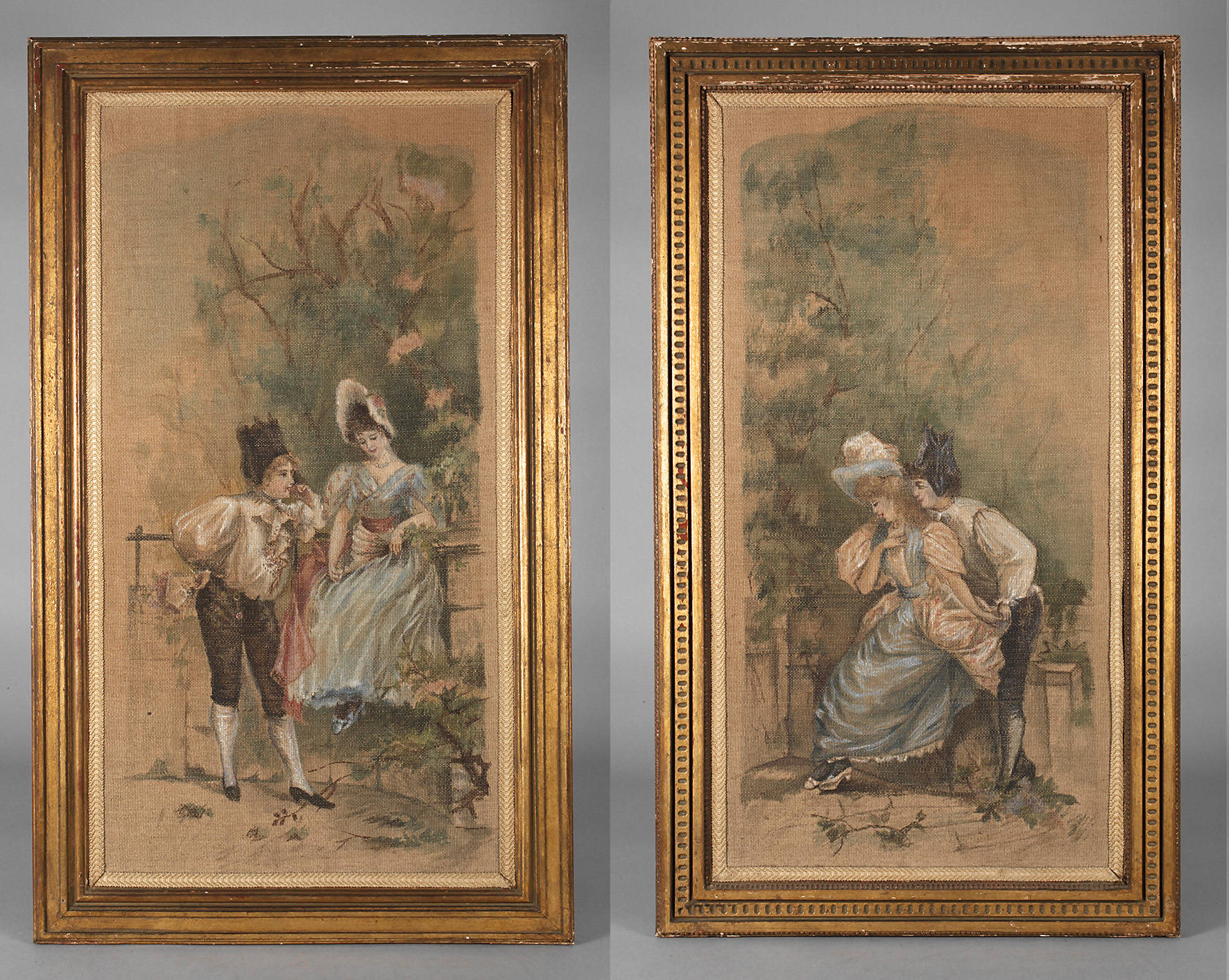 Gobelin-Malerei als Stellschirm