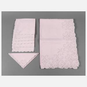 Tafelgarnitur Weißstickerei