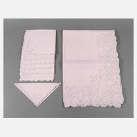 Tafelgarnitur Weißstickerei111