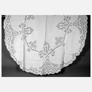 Tischdecke Weißstickerei