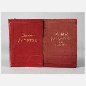 Zwei Baedekers Reisehandbücher Mittelmeer