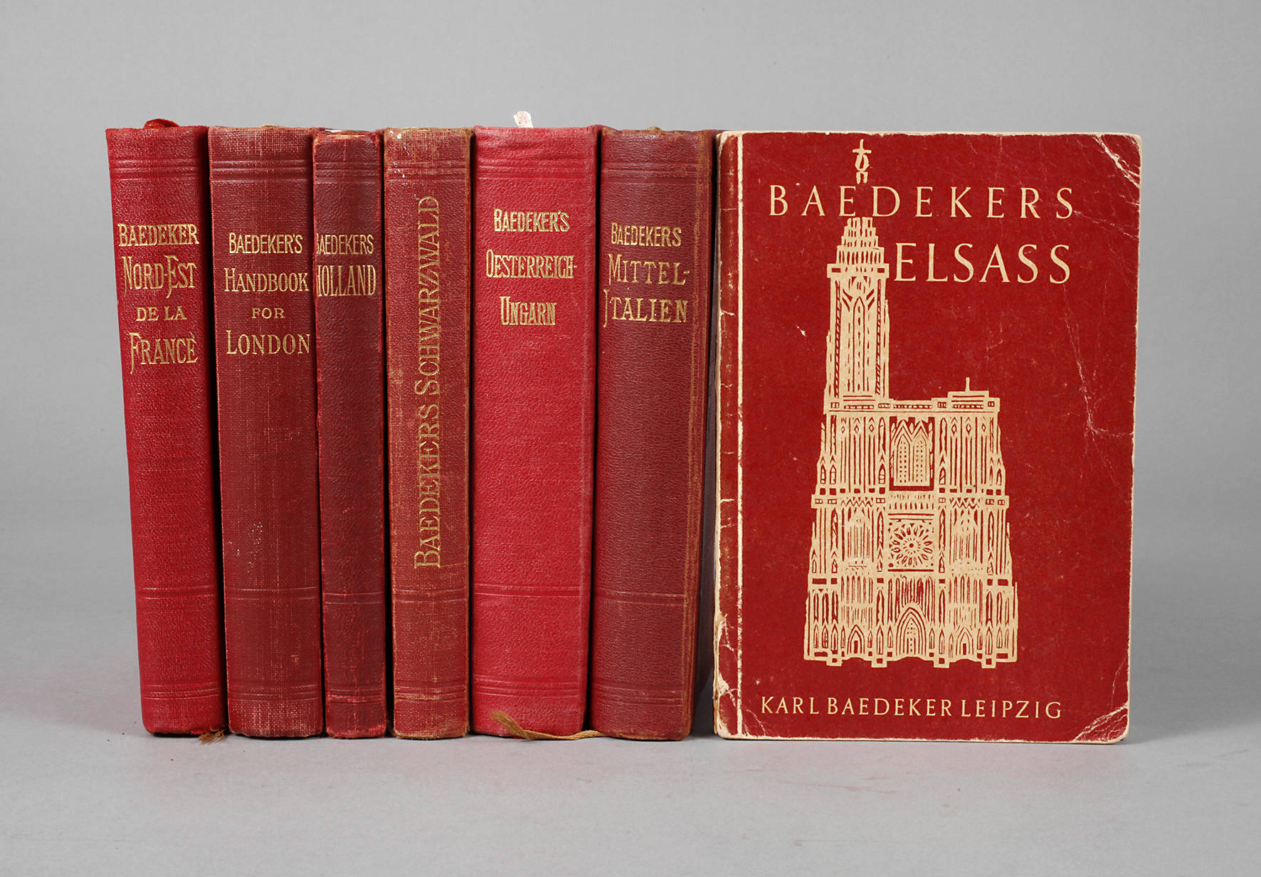 Konvolut Baedekers Reisehandbücher