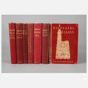 Konvolut Baedekers Reisehandbücher