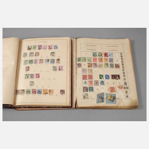 Zwei Briefmarkenalben Europa bis alle Welt