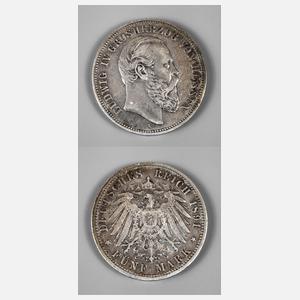 Fünf Mark Hessen 1891