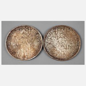 Zwei Münzen Weimarer Republik