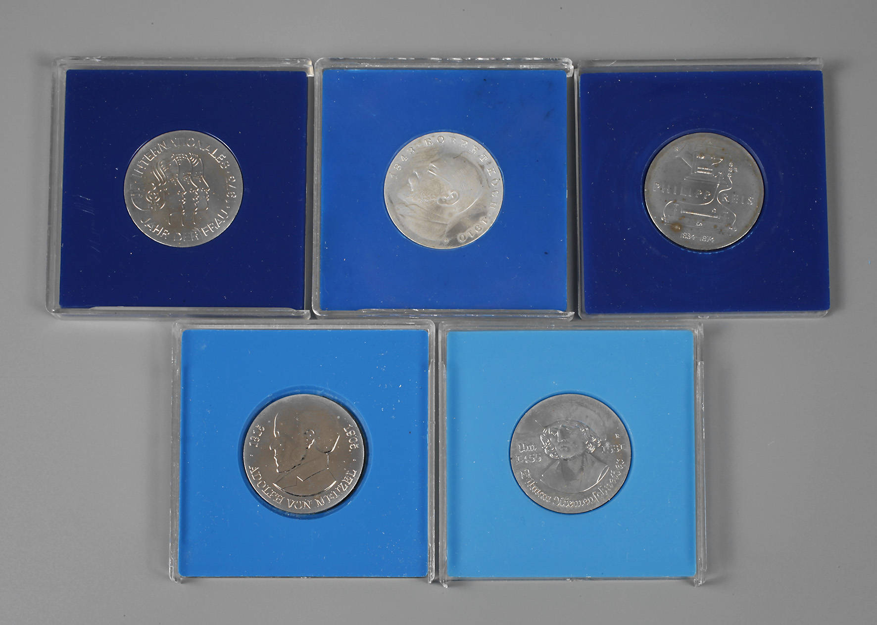 Fünf Münzen DDR