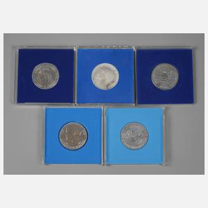 Fünf Münzen DDR