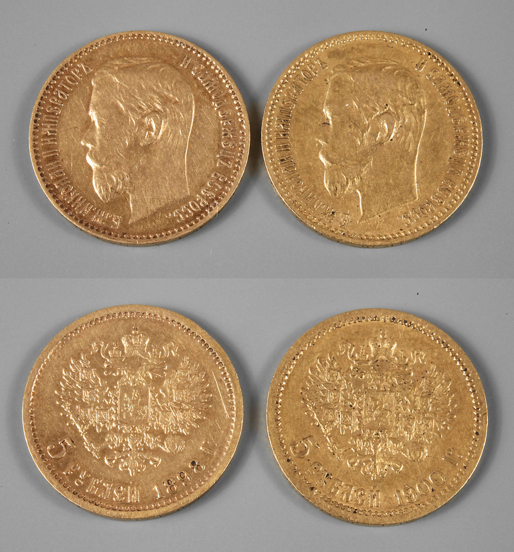 Zwei Goldmünzen Russland
