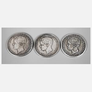 Drei Münzen Spanien
