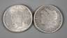 Zwei Silbermünzen USA