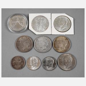 Zehn Münzen USA