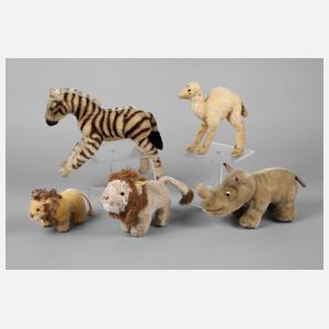 Steiff Konvolut Zootiere