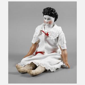 Große glasierte Porzellankopfpuppe