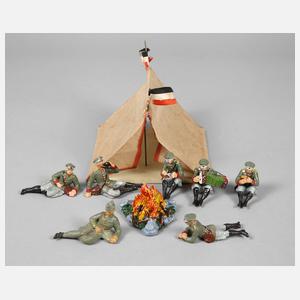 Elastolin Konvolut Massesoldaten Lagerleben