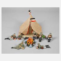 Elastolin Konvolut Massesoldaten Lagerleben111