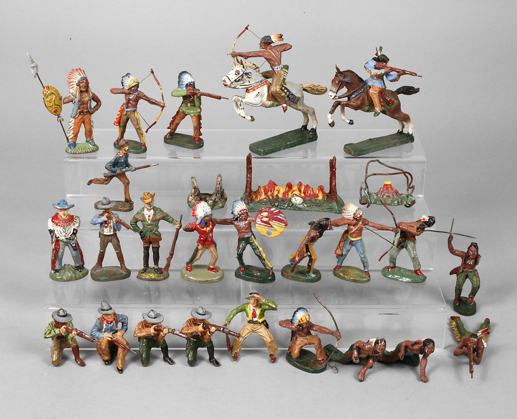 Elastolin Konvolut Massefiguren Wildwest