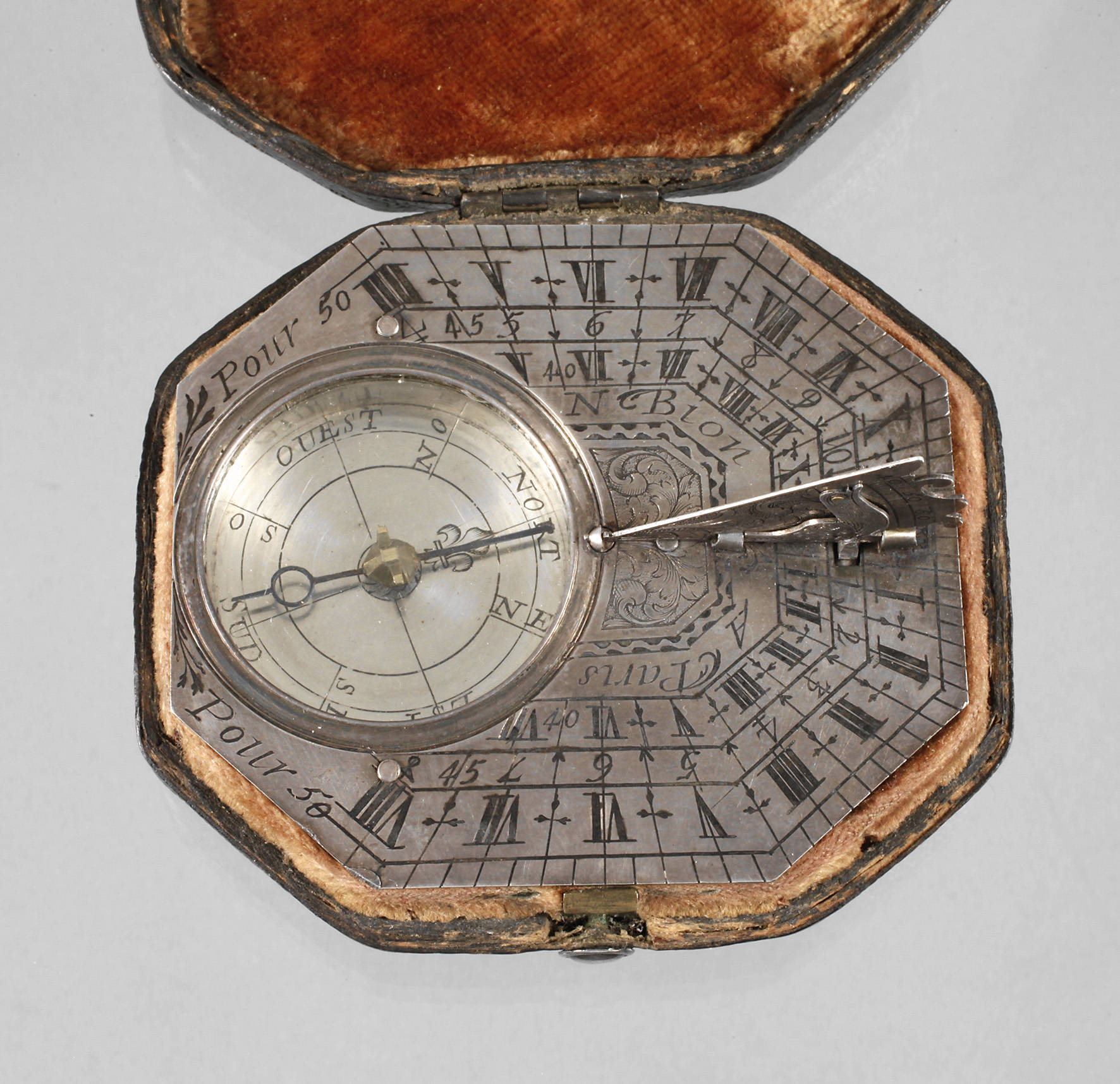 Sonnenuhr mit Kompass Nicolas Bion