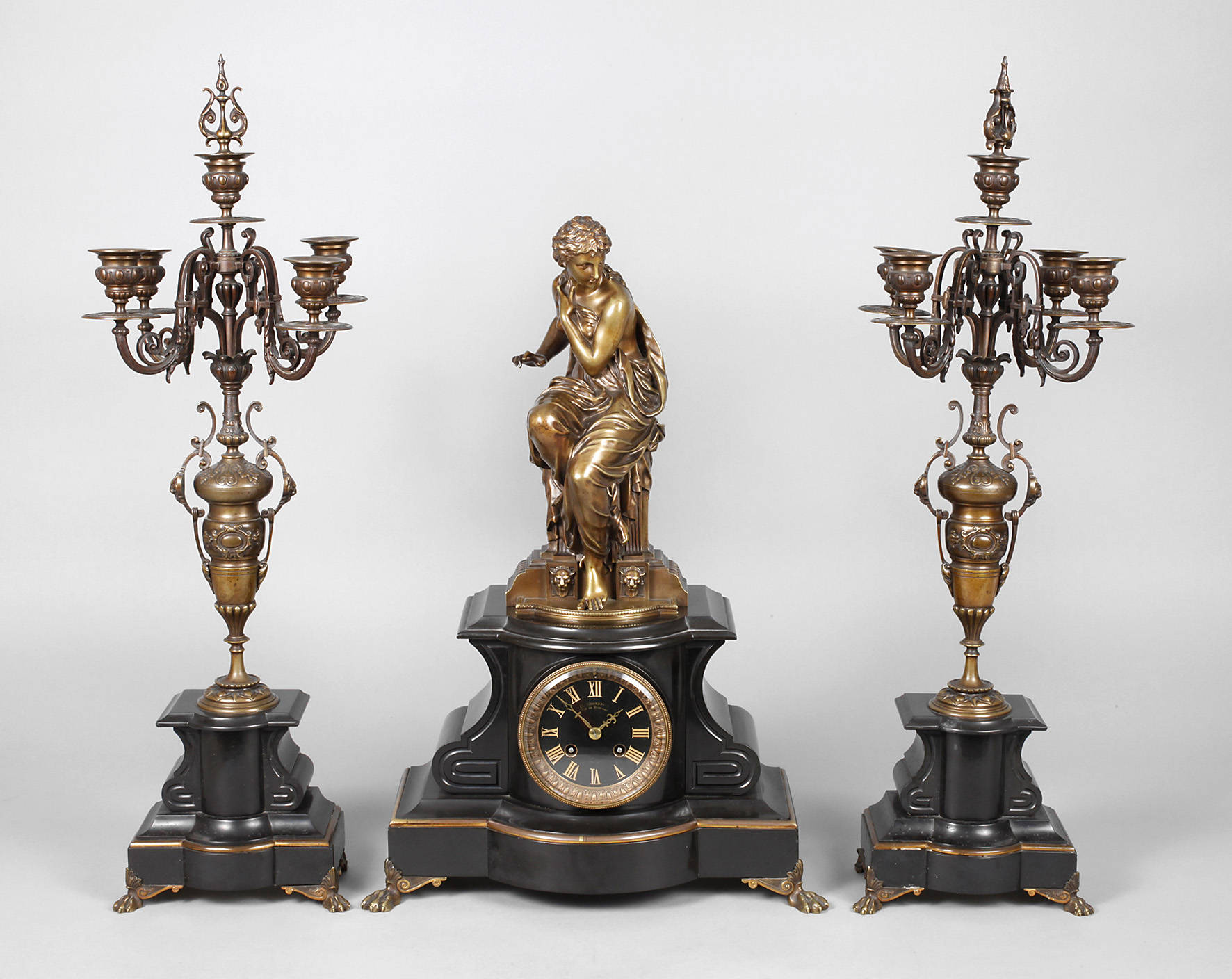 Figurenpendule Henry Etienne Dumaige