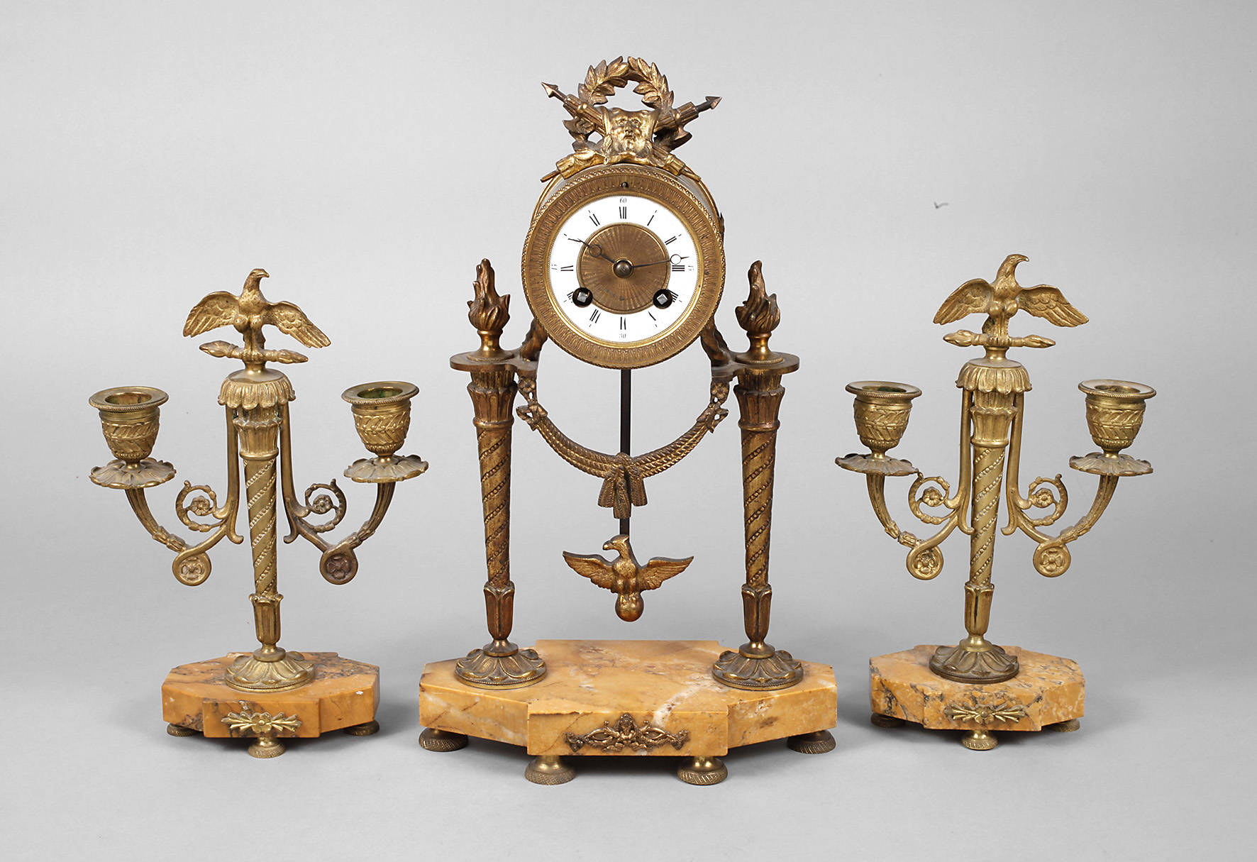 Uhrengarnitur Bronze