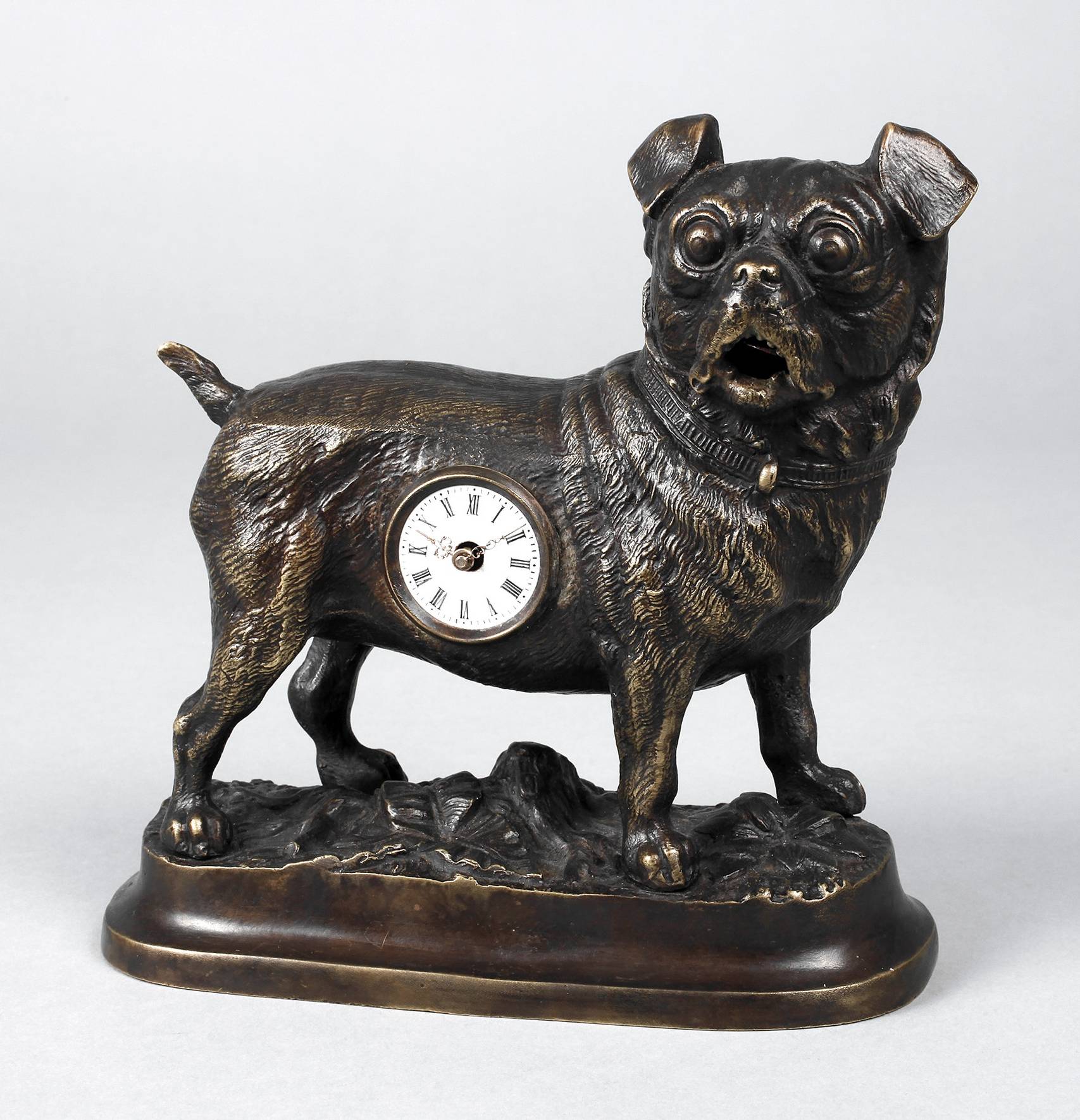 Figurenuhr Mops