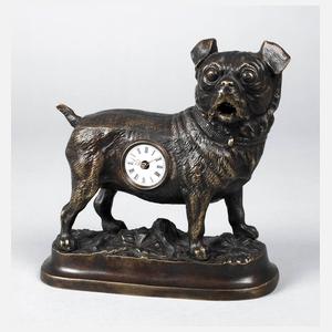 Figurenuhr Mops