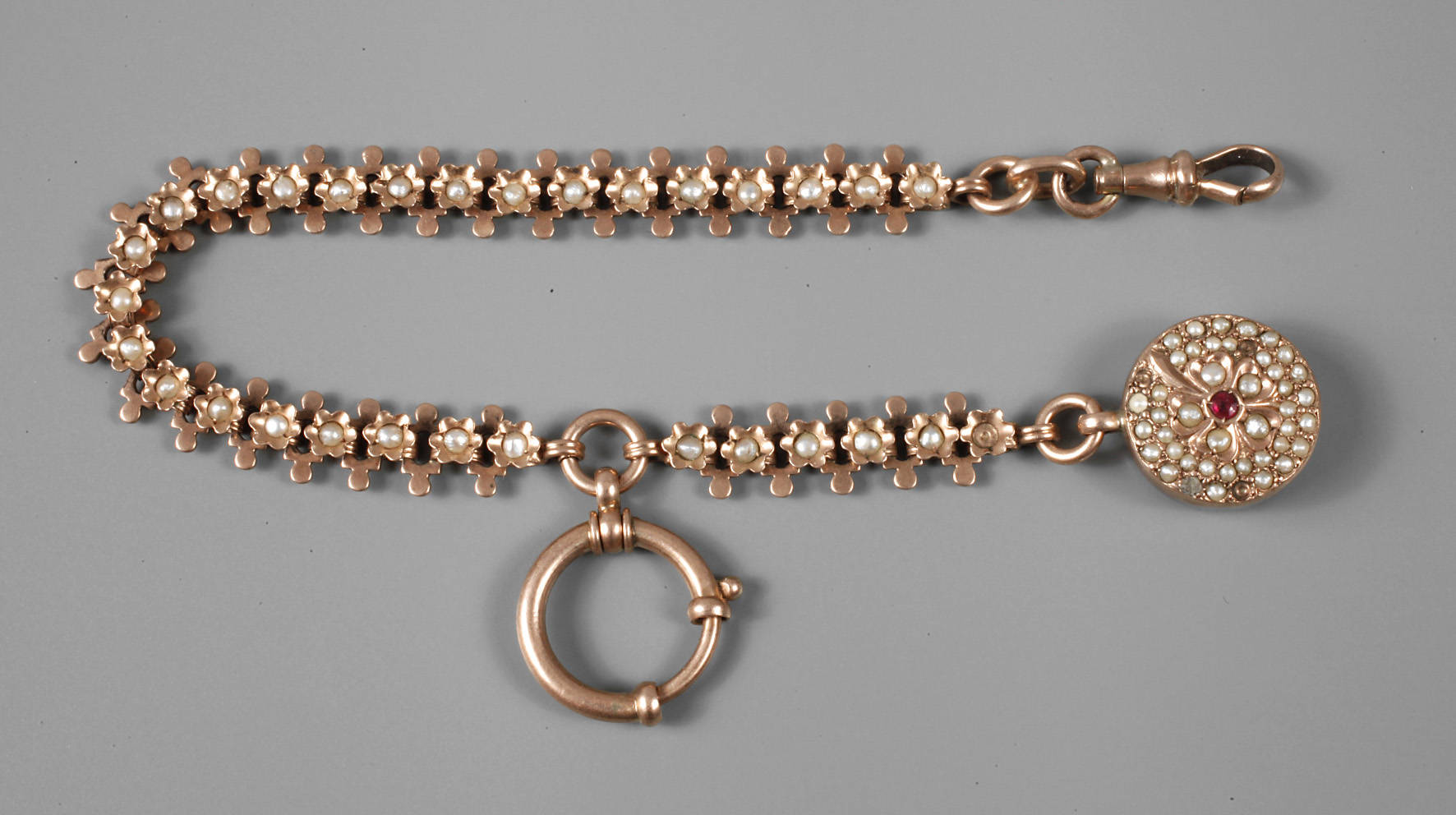 Uhrenkettchen mit Perlbesatz