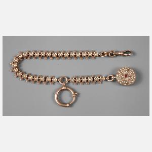 Uhrenkettchen mit Perlbesatz