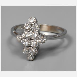 Damenring mit Diamantbesatz