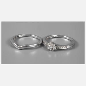 Zweiteiliger Brillantring