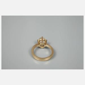 Solitärring mit Altschliffdiamant von ca. 2,5 ct