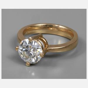 Solitärring mit Altschliffdiamant von ca. 2,5 ct