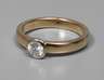 Solitärring mit Brillanten, ca. 0,33 ct