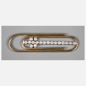 Krawattenklammer mit Brillanten von ca. 0,7 ct