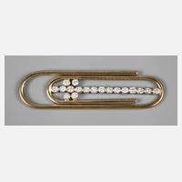 Krawattenklammer mit Brillanten von ca. 0,7 ct111