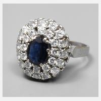 Damenring mit Saphir und Brillanten111