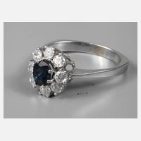 Damenring mit Saphir und Brillanten111